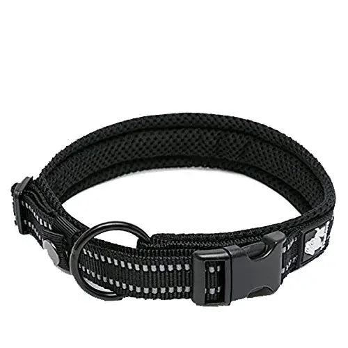 TRUELOVE Adjustable Reflective Padded Nylon Dog Collar