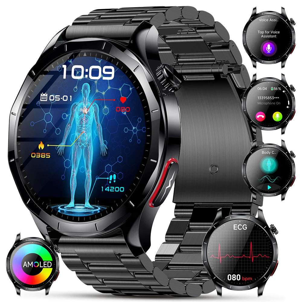 Marsyu ECG PPG Health Smartwatch With Sapphire Display