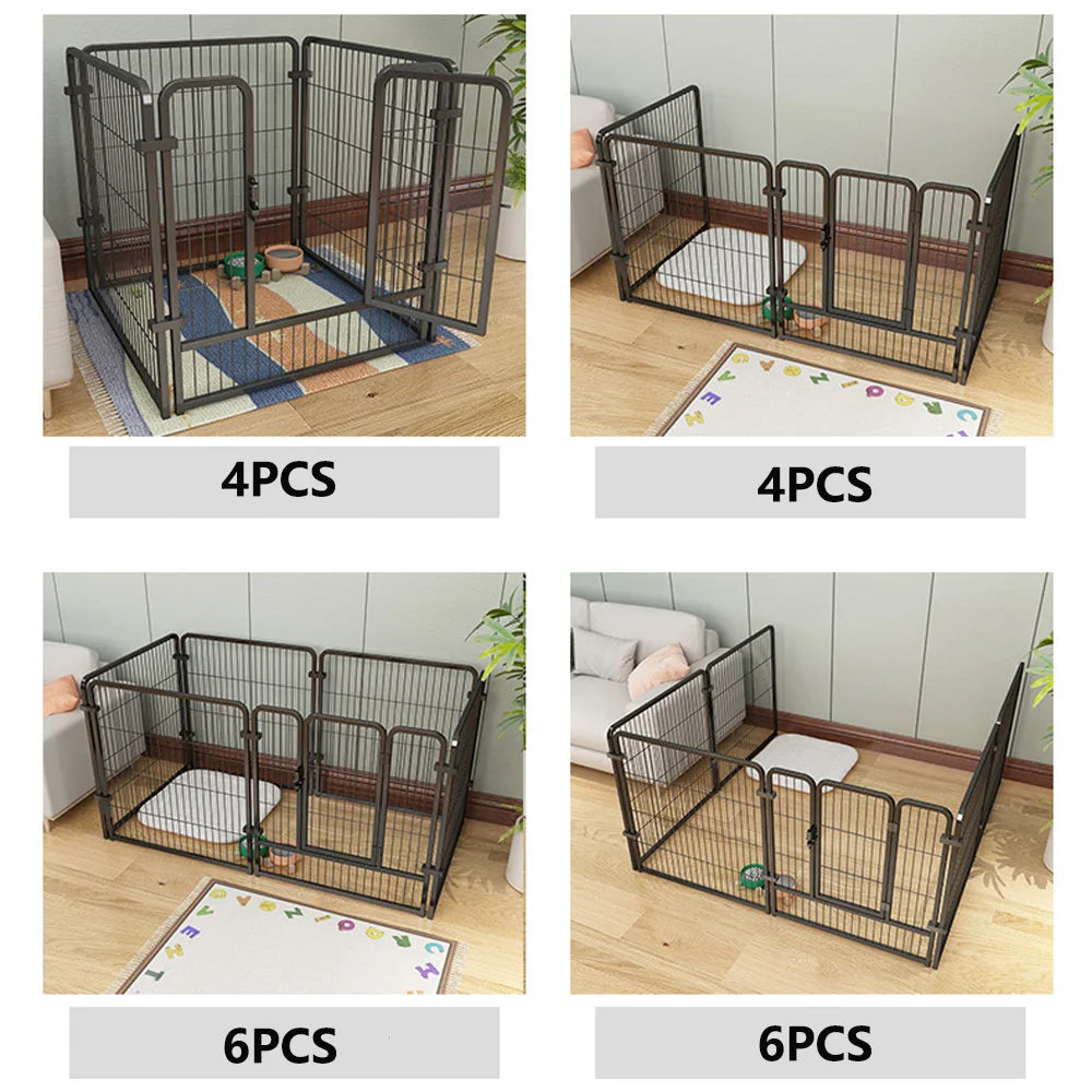 Foldable Stainless Steel Dog Playpen Exercise Fence For Pets