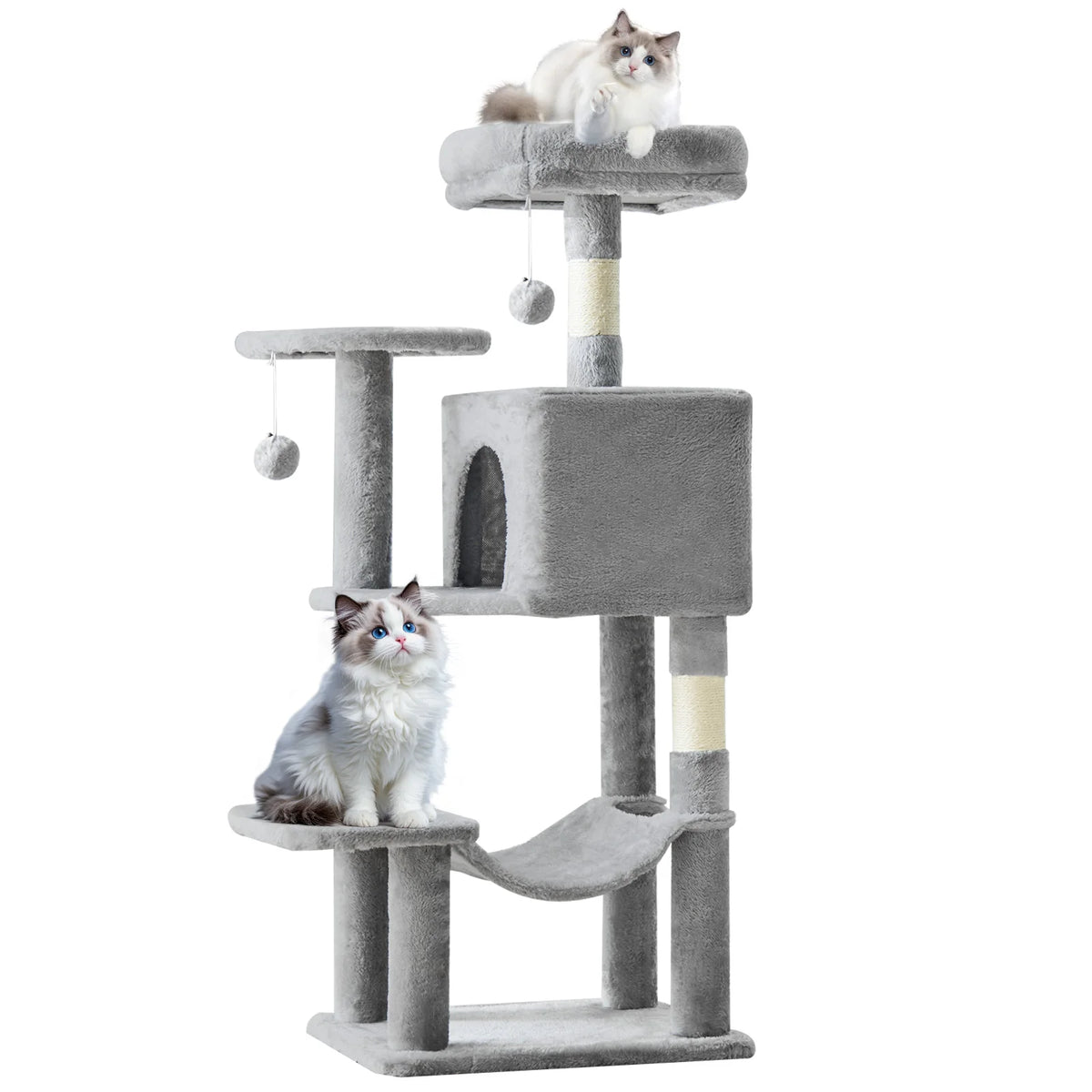 MCQ Cat Tree With Sisal Scratching Posts And Cat Condo