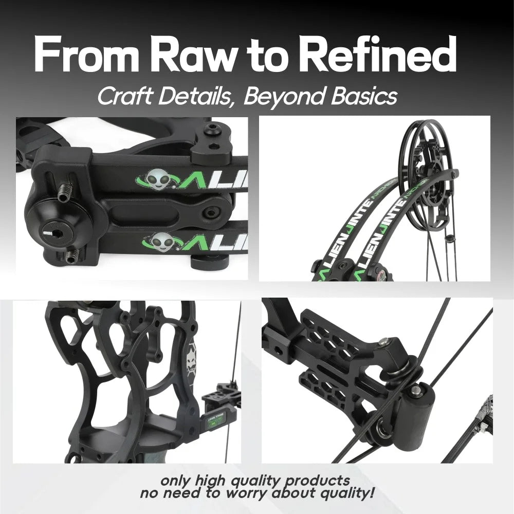 Adjustable Compound Bow And Arrow Set For Hunting And Archery