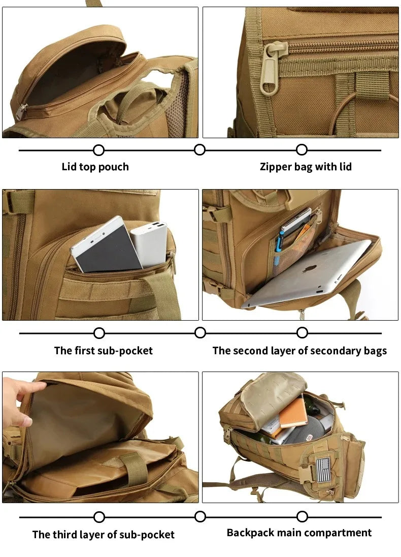 ReFire Gear Tactical Backpack For Hiking Camping And Outdoor Sports