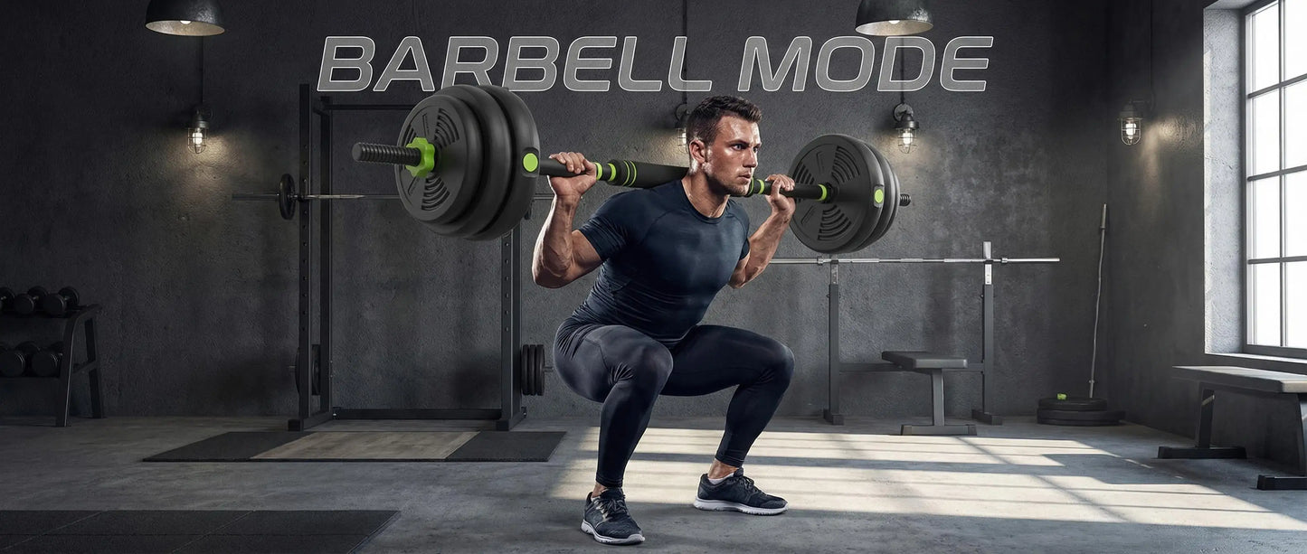 Adjustable Dumbbell Kettlebell Barbell Set For Home Gym Workout