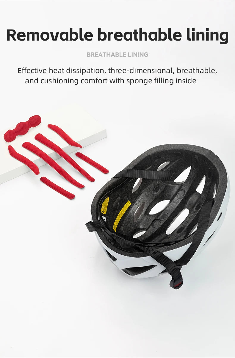 Rockbros Lightweight Cycling Helmet With Goggles For Road And Mountain