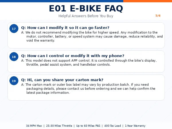 EOEOTWO E01 1000W Fat Tire Electric Bike Adults Extended Range