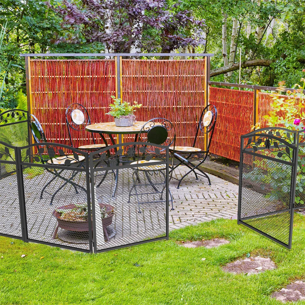BORWART Tall Wrought Iron Dog Fence Panels For Pet Containment