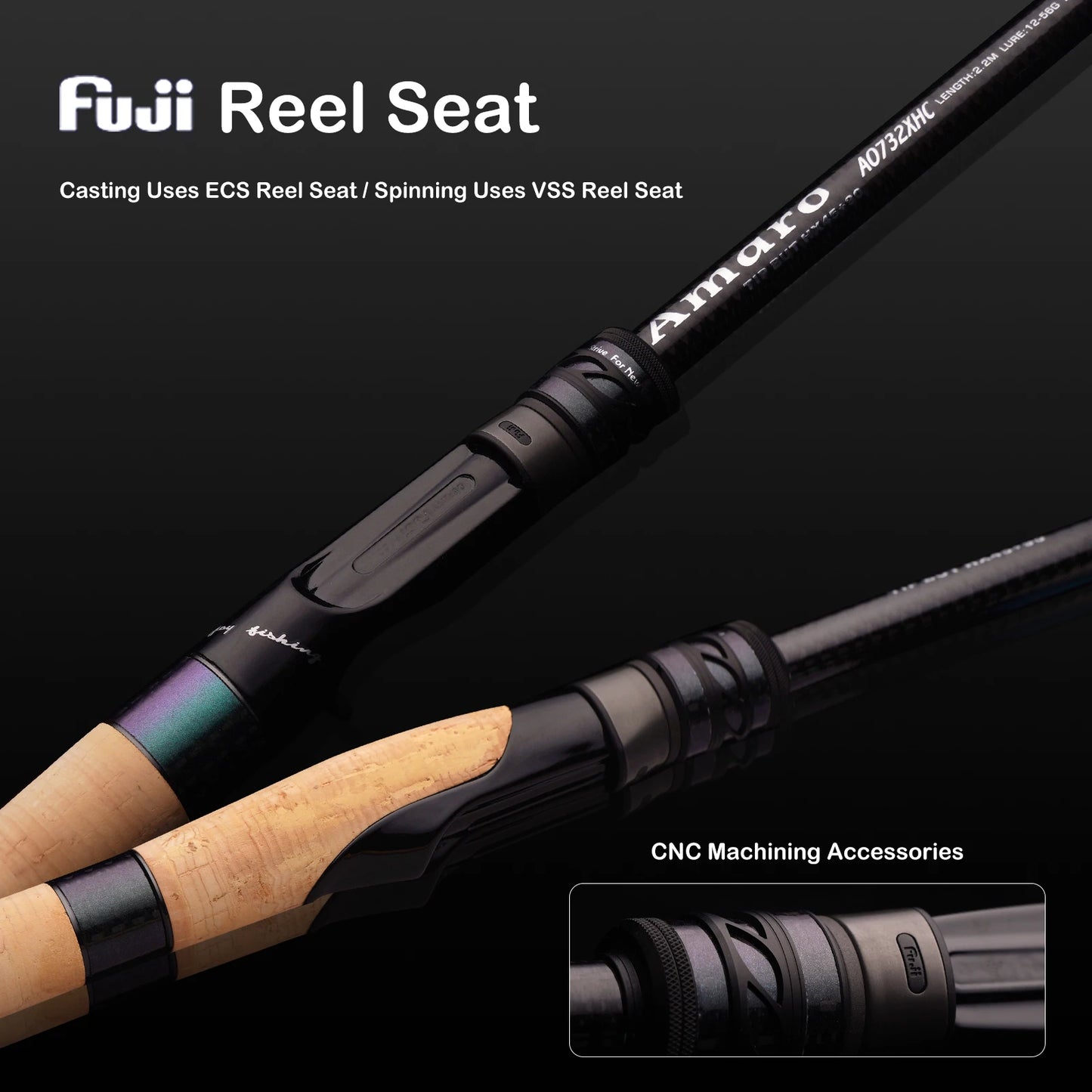 Purelure Amaro Pro Heavy Duty Travel Carbon Fiber Fishing Rod