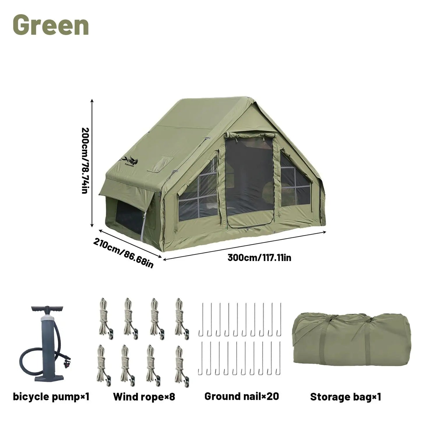 Pakicetus Inflatable Quick Setup Camping Tent 4 Season Waterproof Portable