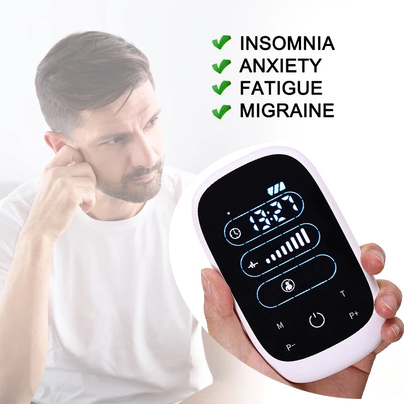 ATANG CES Insomnia Treatment Device With Ear Clip Electrodes