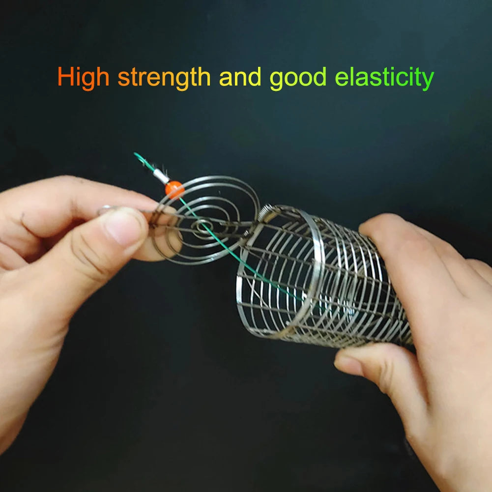 Alloet Stainless Steel Fishing Feeder Cage With Mesh Holder