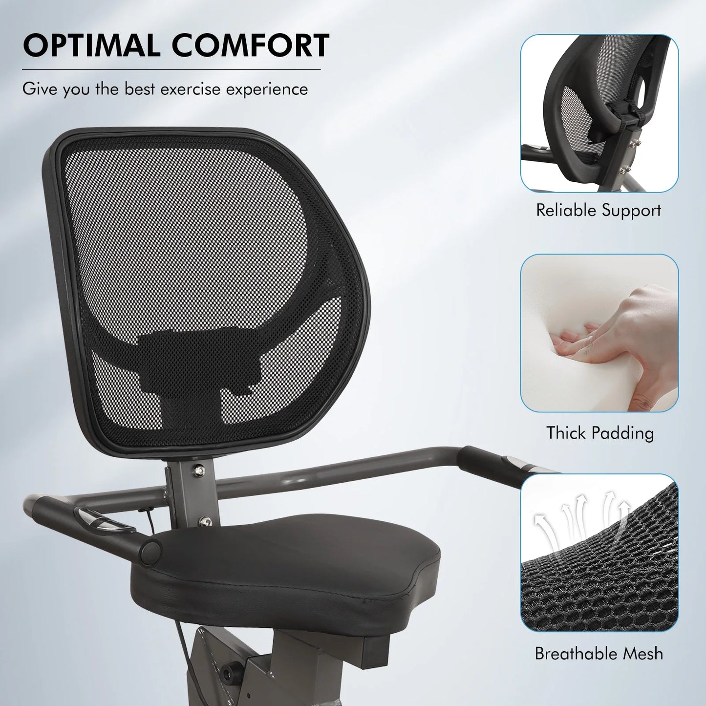 Sturdy Recumbent Exercise Bike With Eight Adjustable Resistance Levels