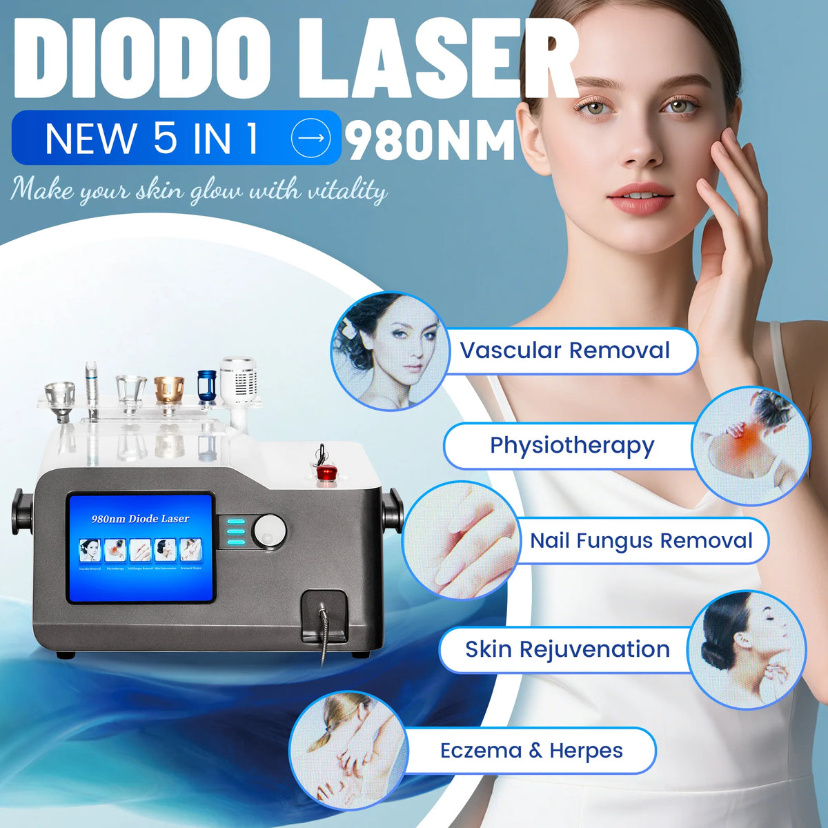 Myoslim Dual Wavelength Diode Laser Skin Rejuvenation Device