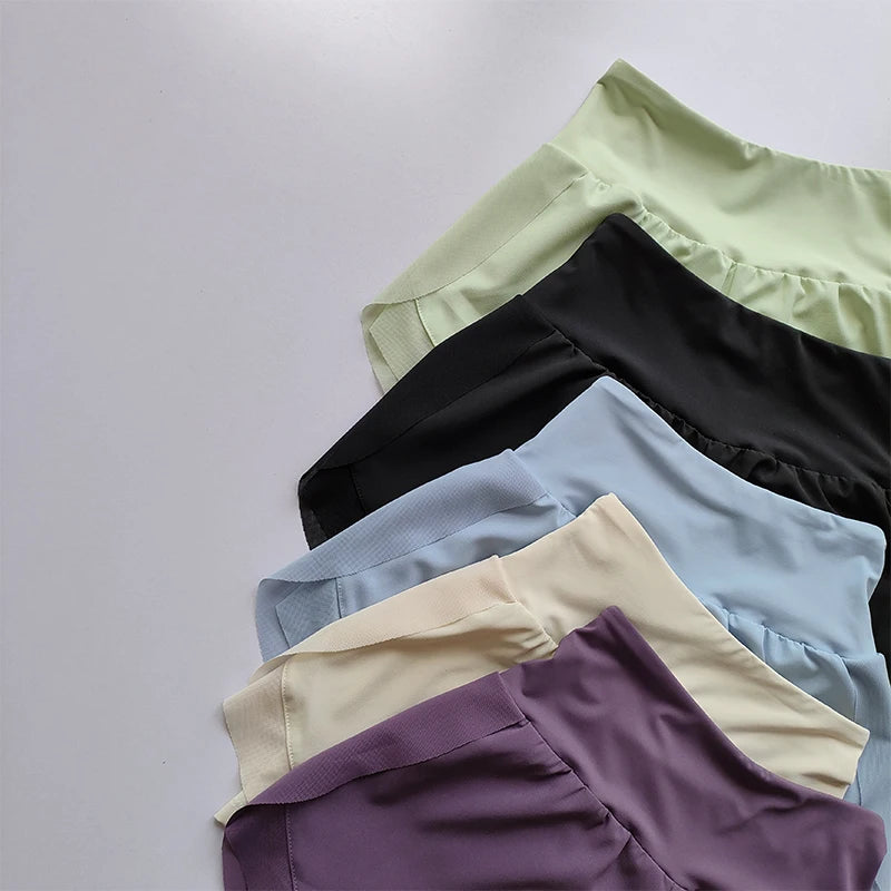 Women's 2-In-1 Quick-Dry Yoga Shorts Mesh Breathable High Waist