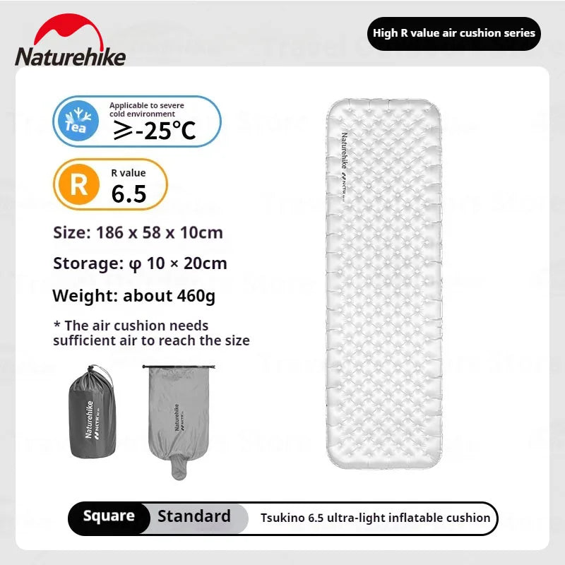 Naturehike R-Value 6.5 Inflatable Camping Mat Outdoors