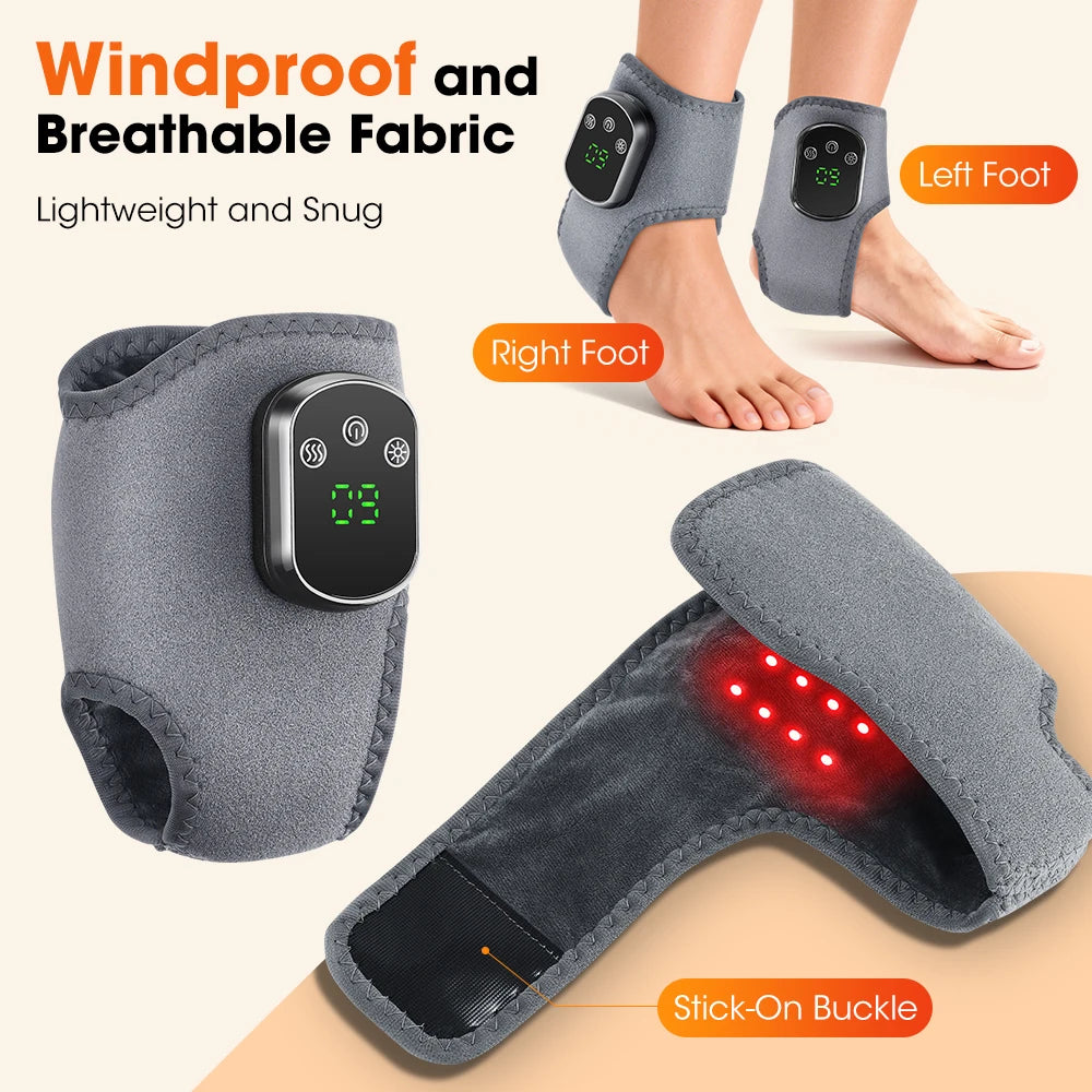 Hailicare Red Light Ankle Massager With Heat And Vibration