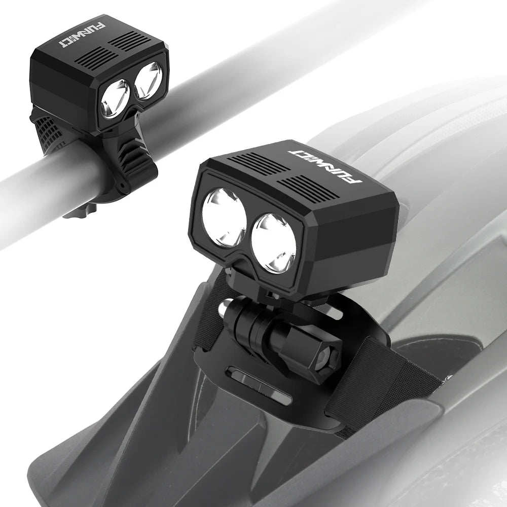 FUNWICT Waterproof USB Rechargeable LED Bicycle Headlight for Night Cycling