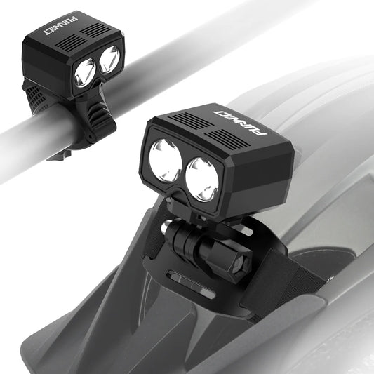 FUNWICT Waterproof USB Rechargeable LED Bicycle Headlight for Night Cycling