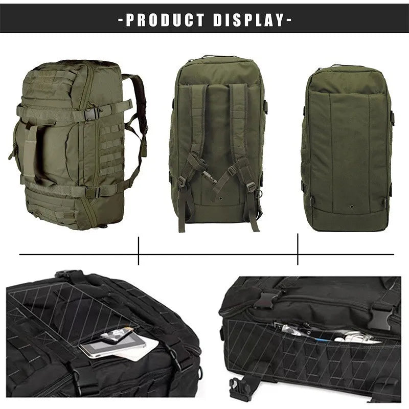 LQARMY Waterproof Convertible Travel Duffel Bag for Weekend Trips
