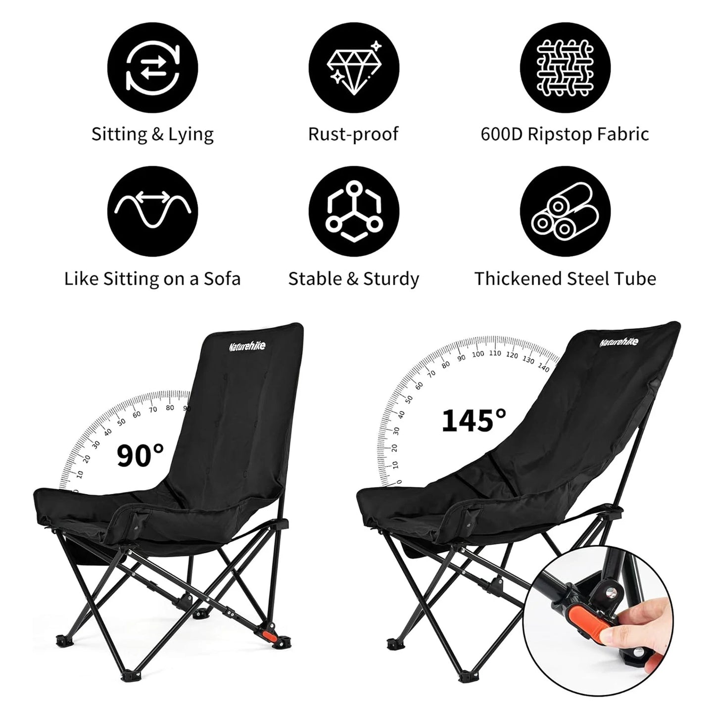 Naturehike Sea Star Recliner Moon Chair Outdoor Folding for Camping