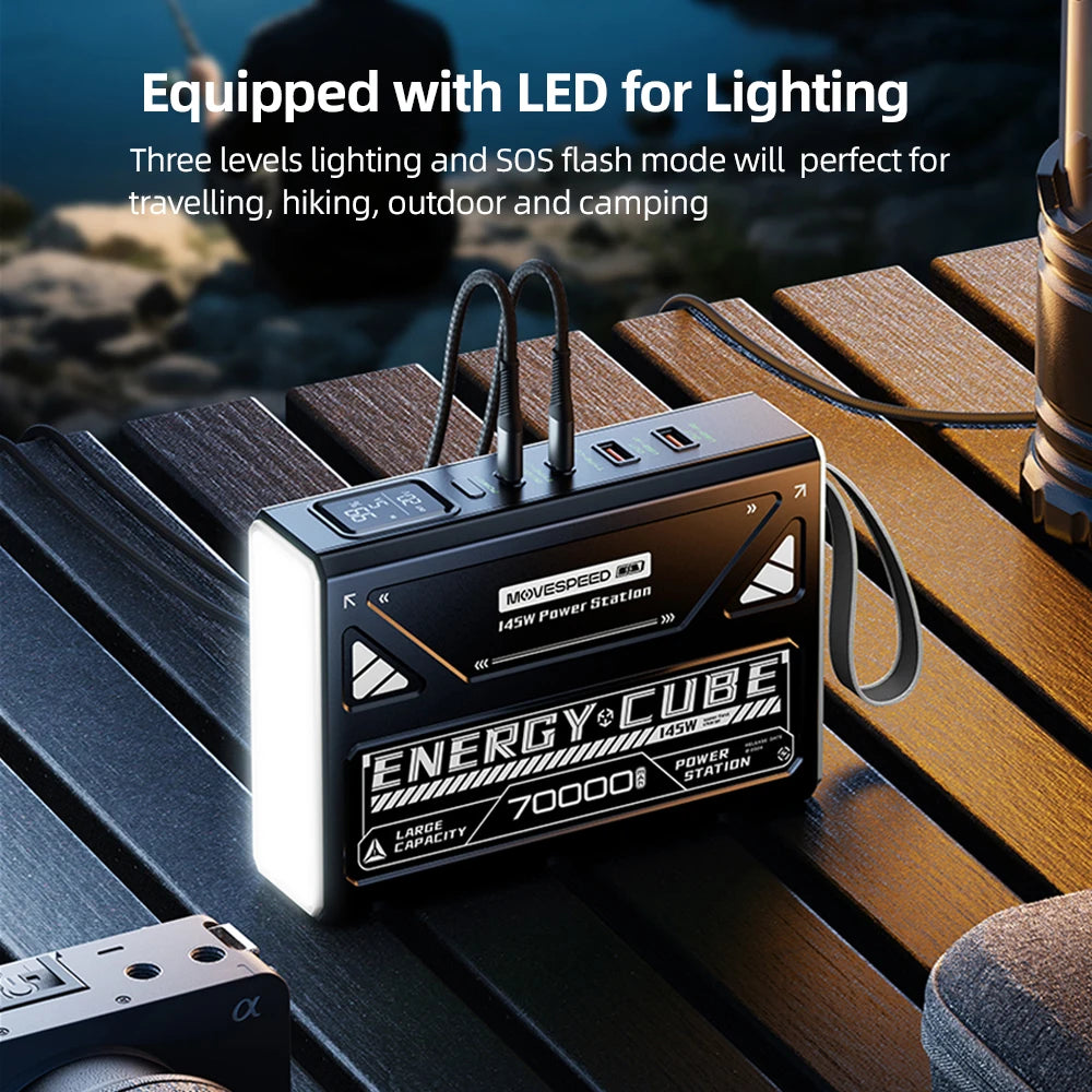 Movespeed LED Camping Lantern 70000mAh Emergency Power Light