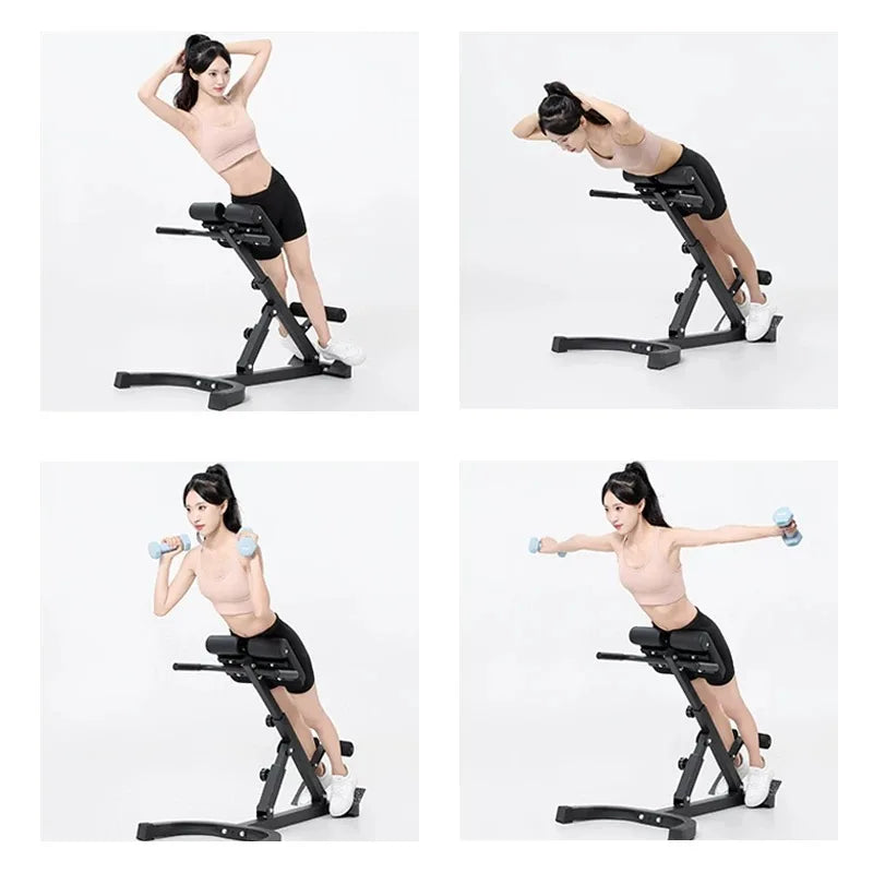 Adjustable Folding Roman Chair Back Extension Bench For Home Gym
