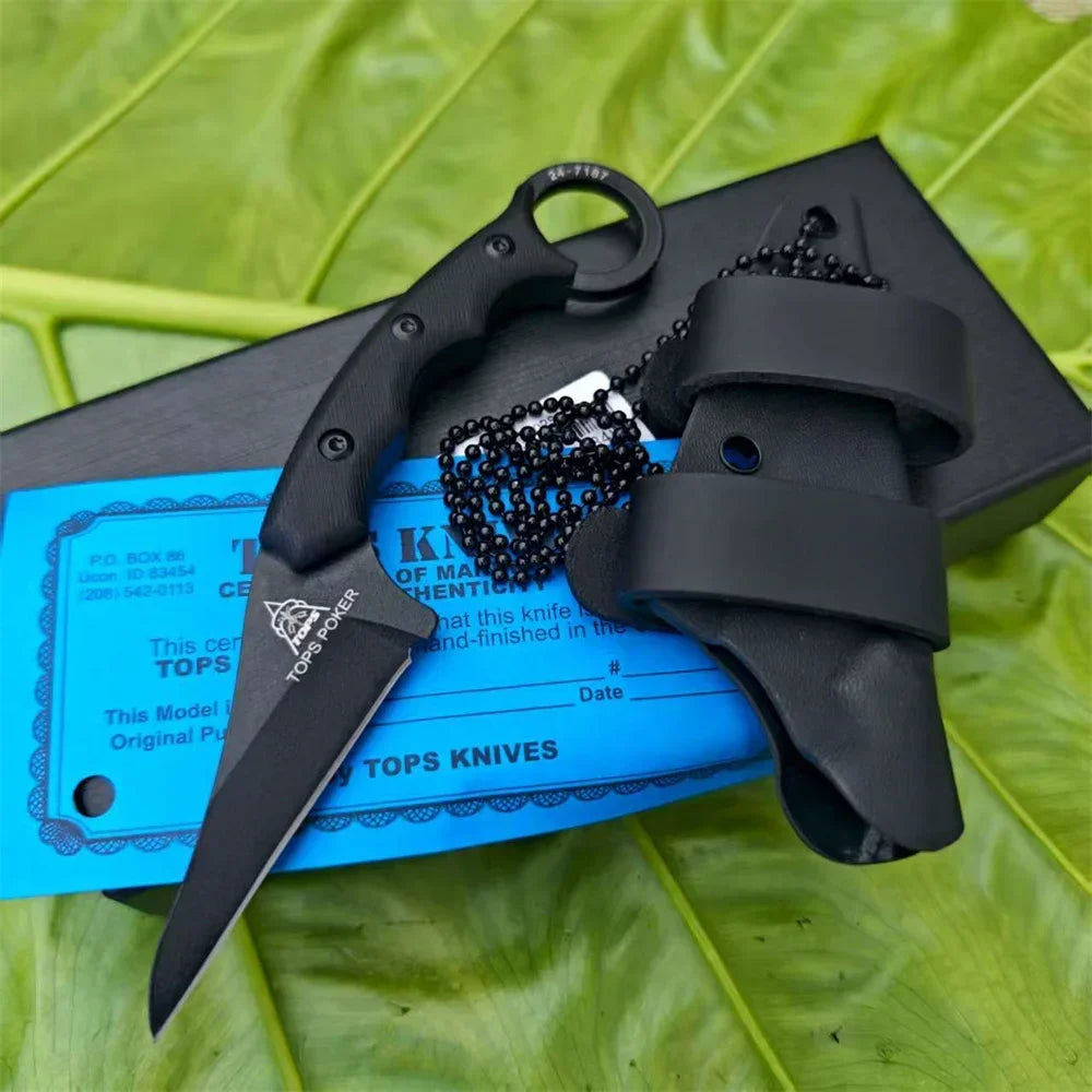 DIY Supplies Outdoor Knife With G10 Handle 8Cr13Mov Blade Camping