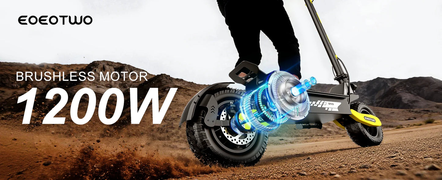 Eoeotwo 1200W Off Road Foldable Electric Scooter For Adults