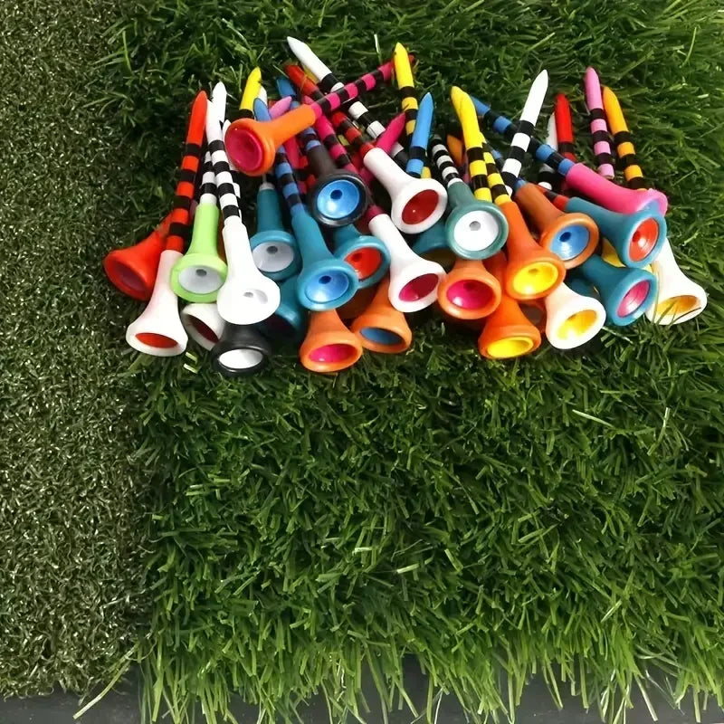 Unbreakable Golf Tees With Rubber Heads for Reduced Friction