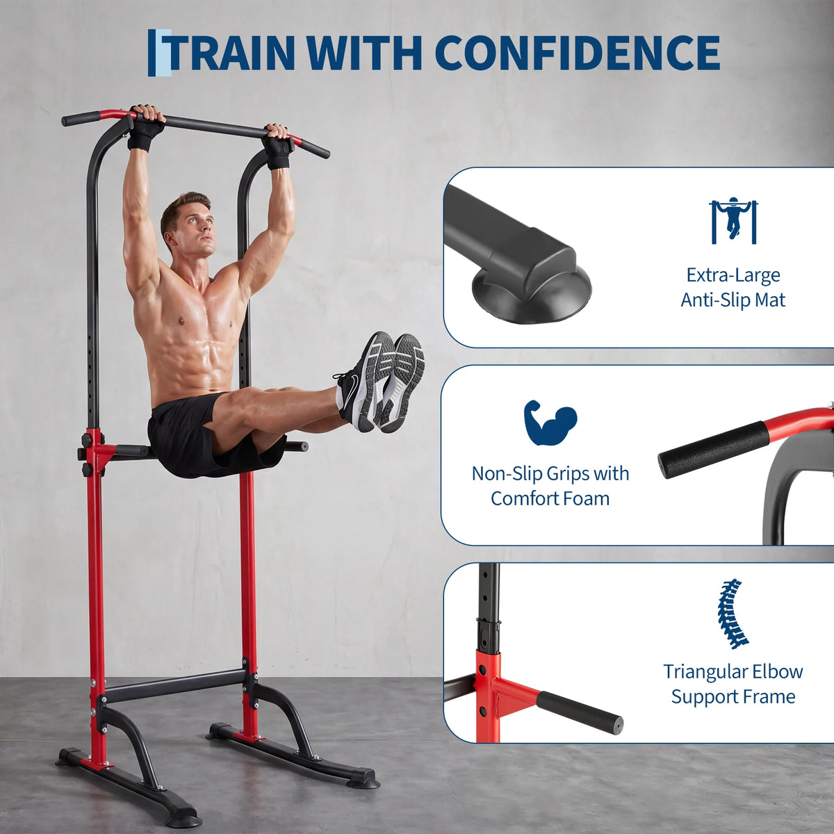 Heavy Duty Power Tower Home Gym Pull Up Dip Station