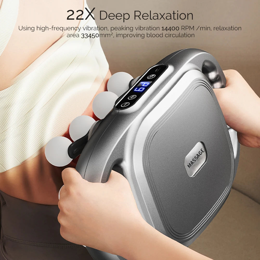 Foreverlily 16 Head Fascia Gun Full Body Massager With 9 Modes