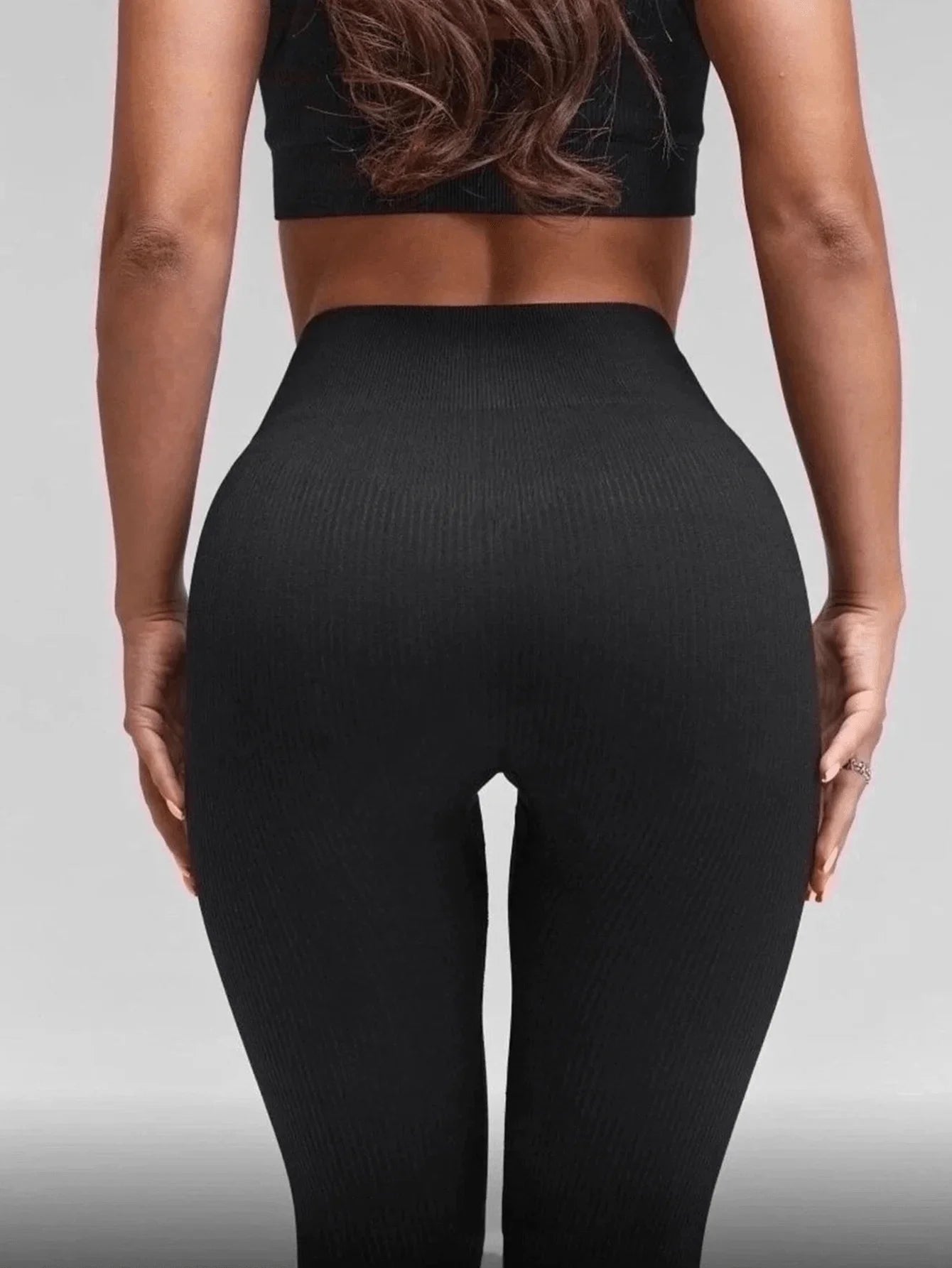 Seamless Yoga Leggings With Tummy Control And Wide Waistband