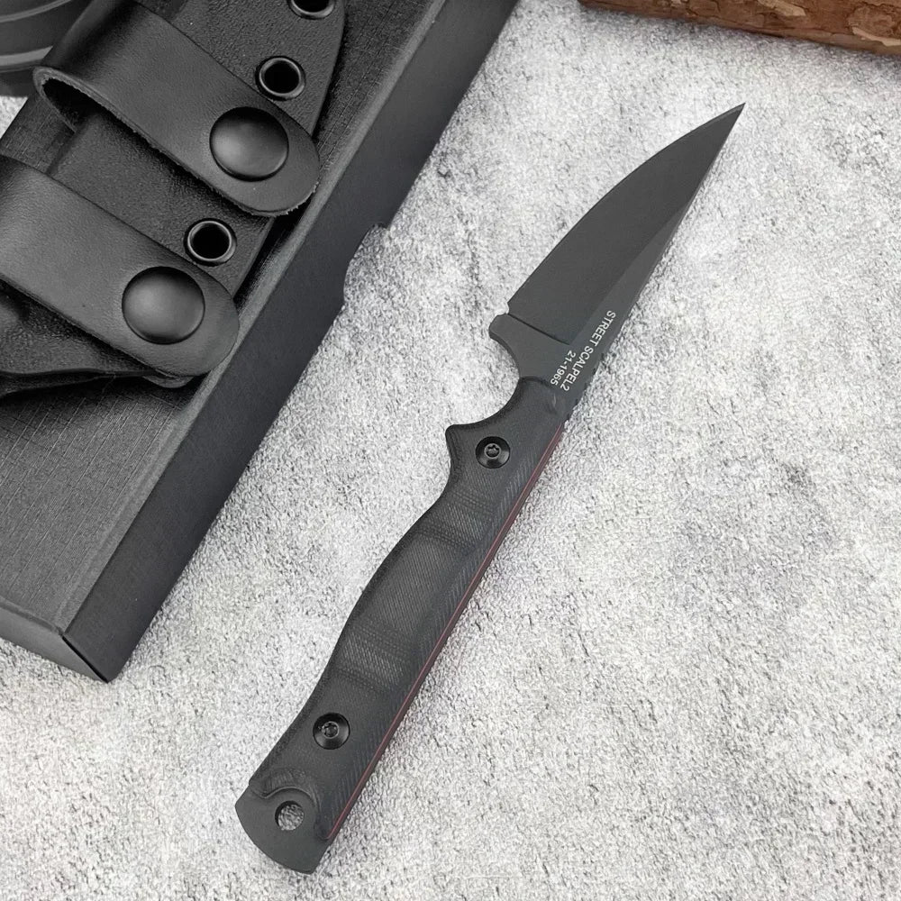 DIY Supplies Outdoor Knife With G10 Handle 8Cr13Mov Blade Camping