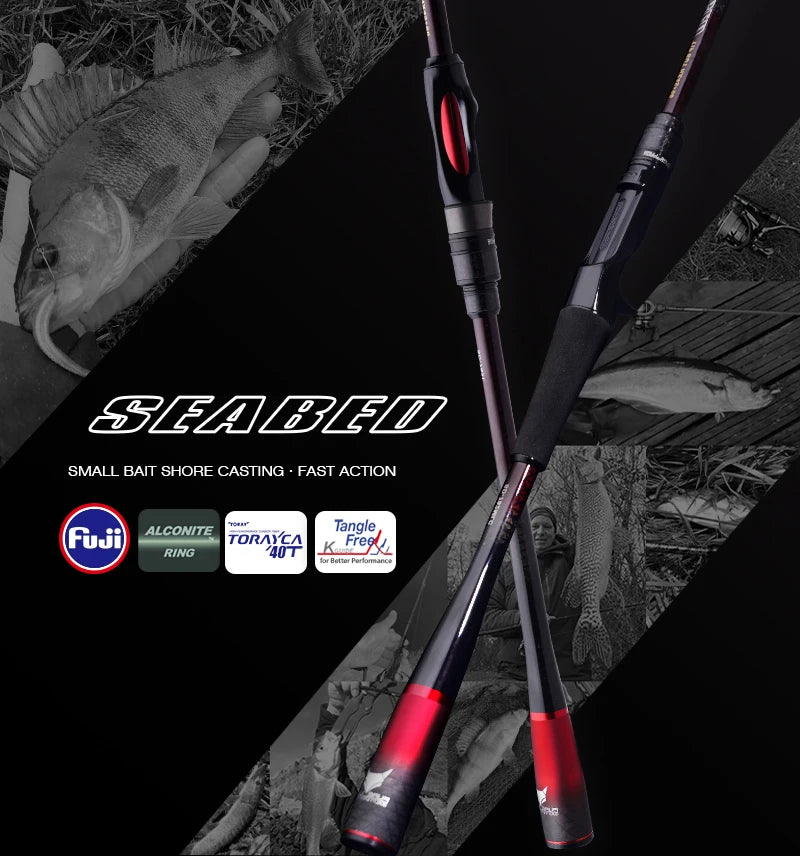 Purelure Seabed Carbon Spin Rod With Fuji Components