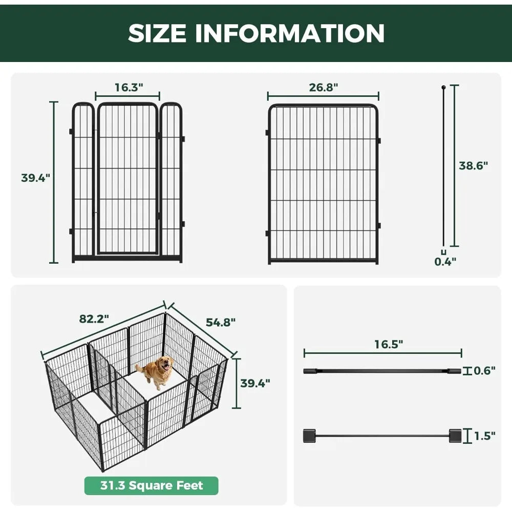 Indoor Metal Dog Playpen With Connectors For Safe Home Exercise