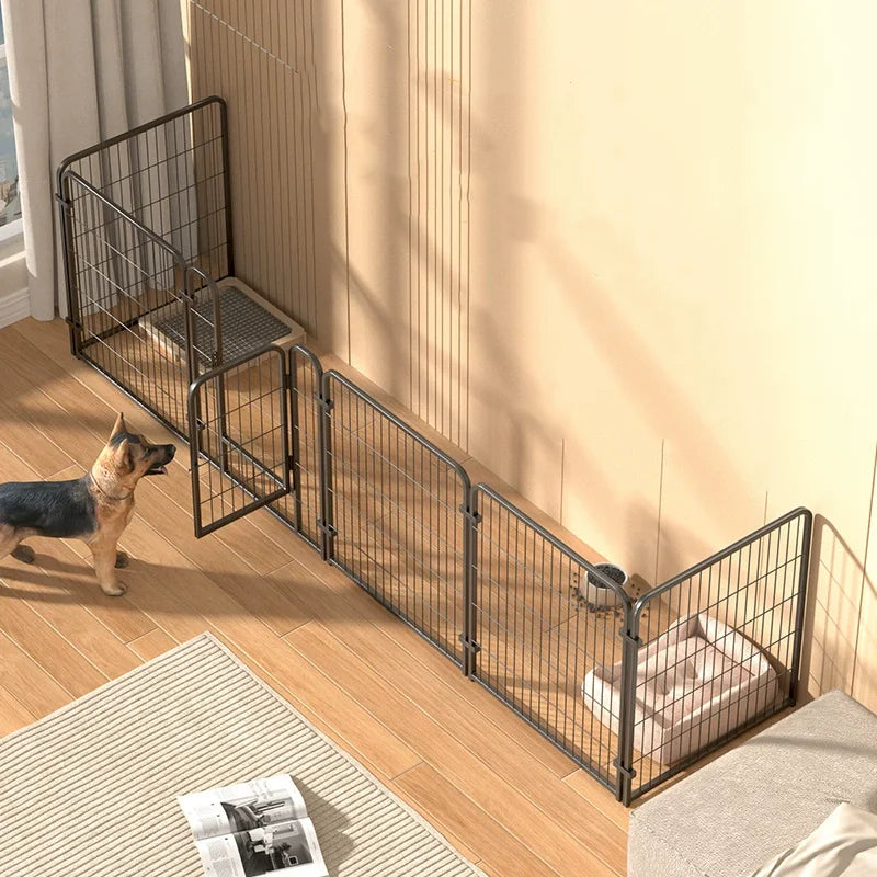 Foldable Stainless Steel Dog Playpen Exercise Fence For Pets