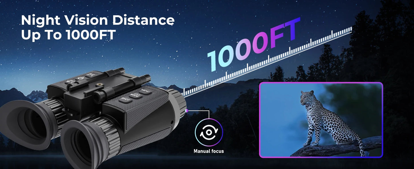 GOYOJO 4K Night Vision Binoculars With 8X Digital Zoom