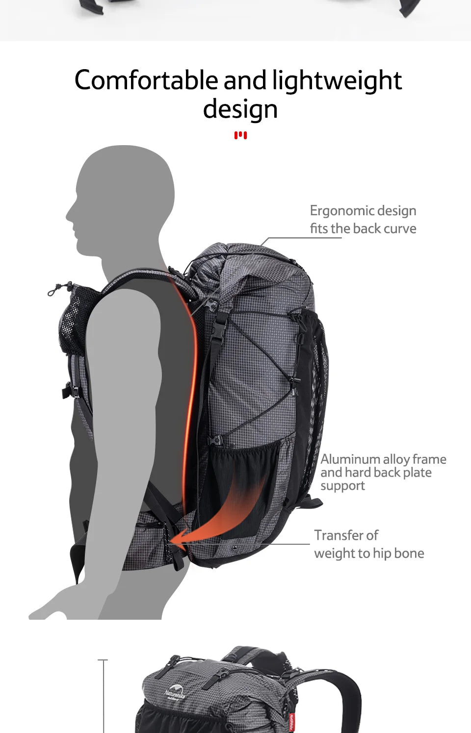 Naturehike Waterproof Hiking Backpack With Rain Cover