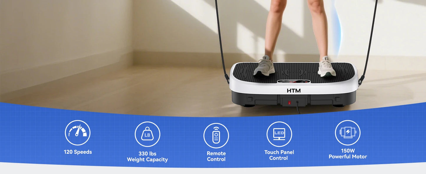 HTM Vibration Plate Fitness Multi Function Trainer for Home Gym