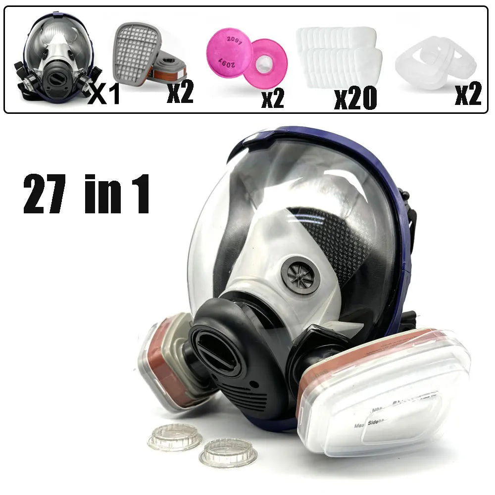 Professional Full Face Respirator With Activated Carbon Filter