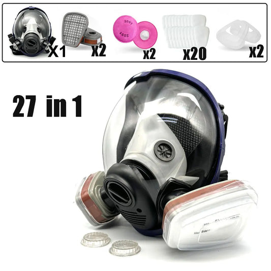 Professional Full Face Respirator With Activated Carbon Filter