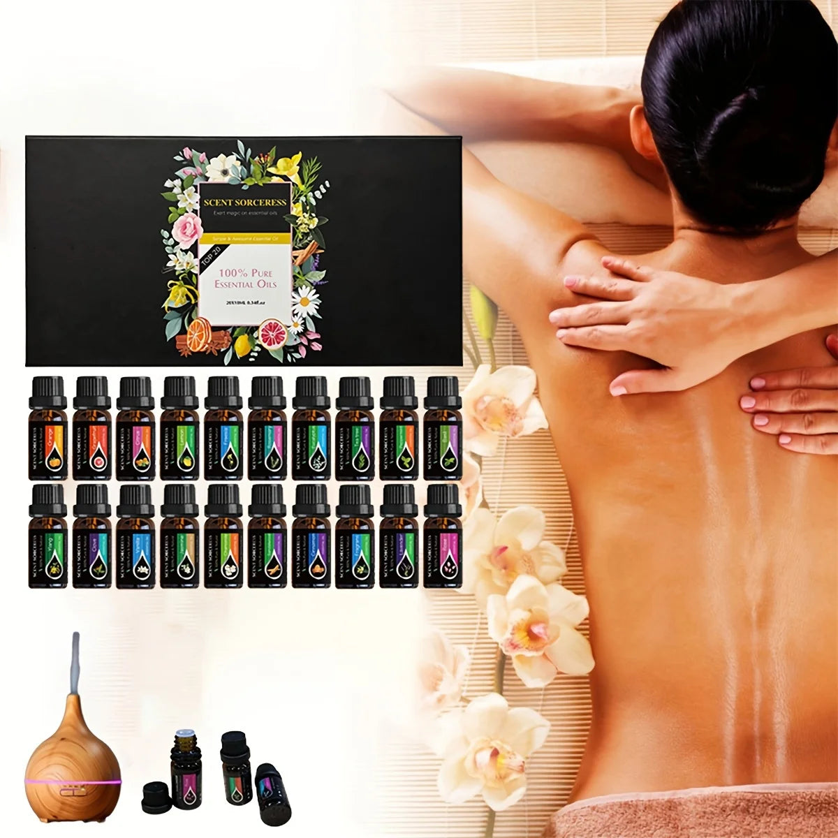 20Pcs/Set Classic Brand Essential Oil Set Lavender Eucalyptus Sweet Orange Lemon Aromatherapy Essential Oils Exclusive Formula