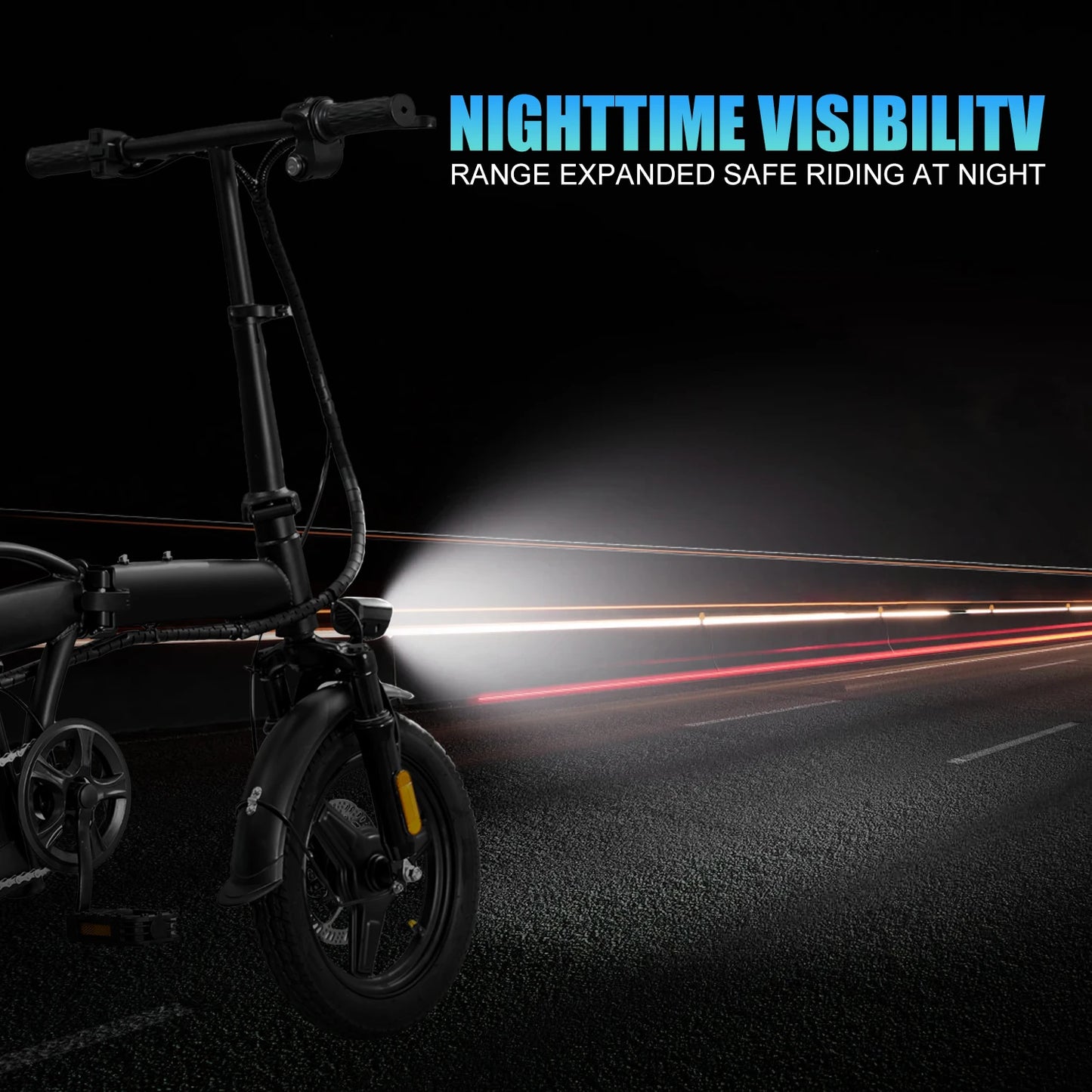 T5 Foldable Electric Bike 48V Peak Power Dual Disc Brakes