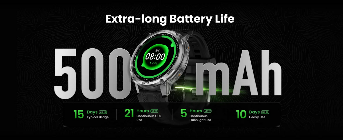 KOSPET Tank T4C Rugged Smartwatch With GPS Fitness Tracking