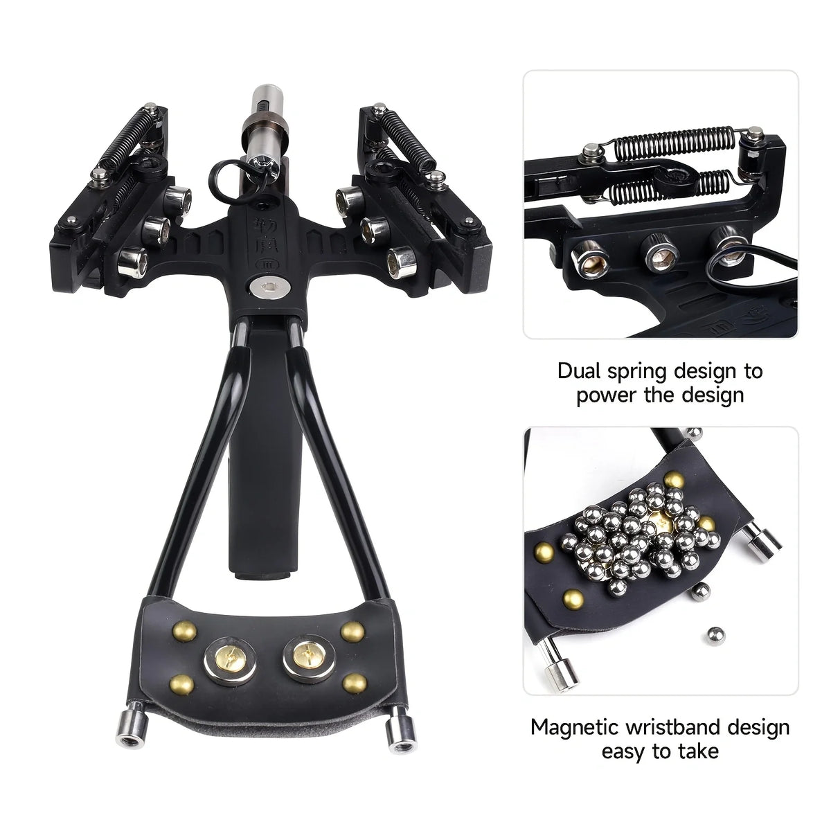 Portable Steel Wrist Guard Slingshot for Outdoor Precision Shooting Practice