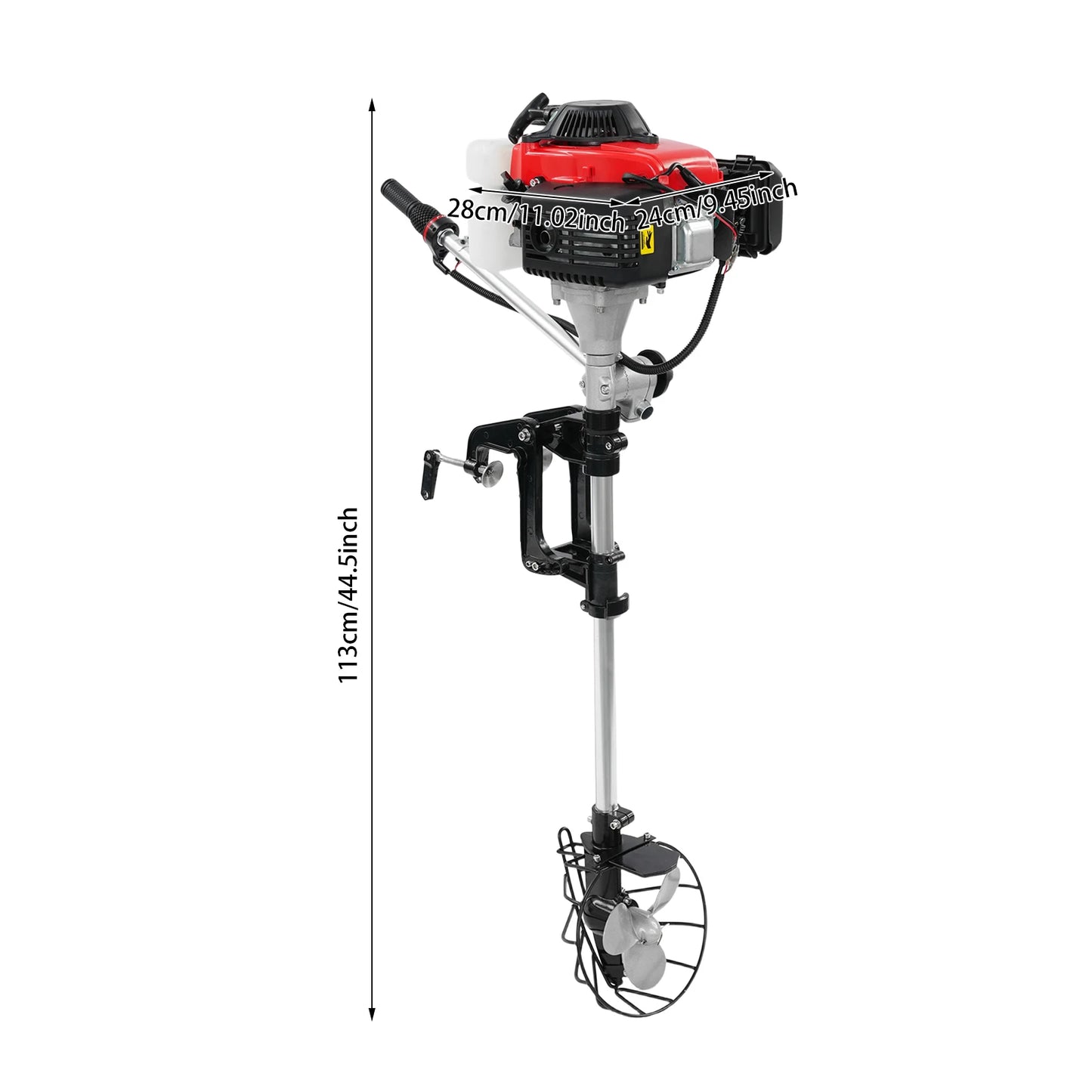 Bymaocar 4.0HP Gasoline Outboard Motor Air Cooled Single Cylinder Engine