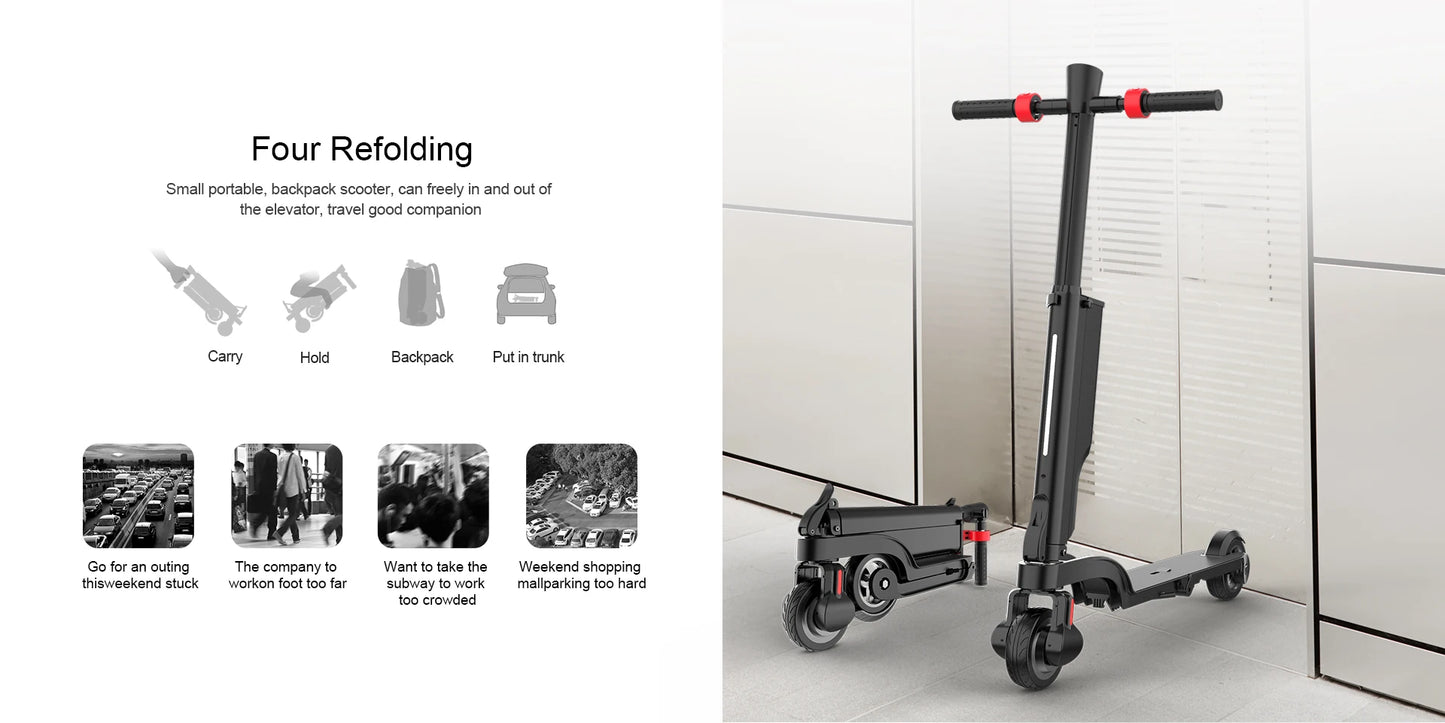 HX X6 Foldable Electric Scooter For Adults With 350W Motor