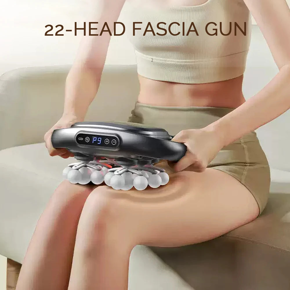 Foreverlily 16 Head Fascia Gun Full Body Massager With 9 Modes