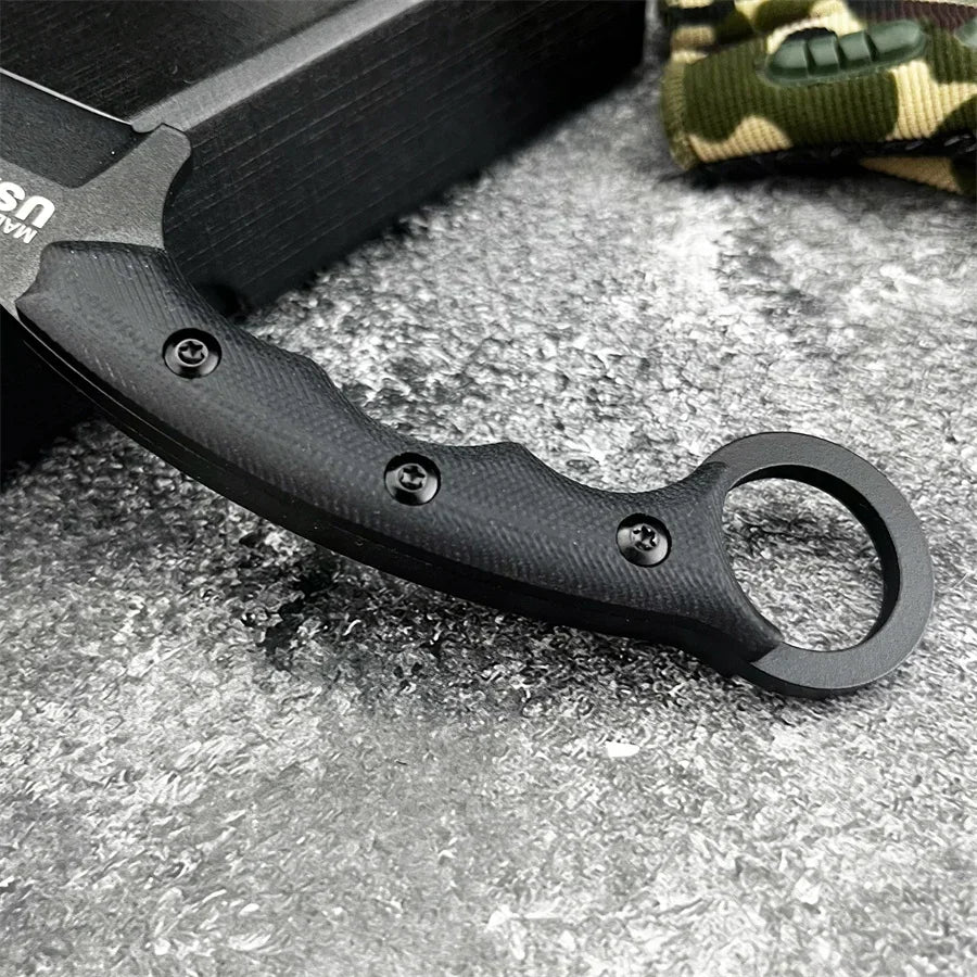 DIY Supplies Outdoor Knife With G10 Handle 8Cr13Mov Blade Camping