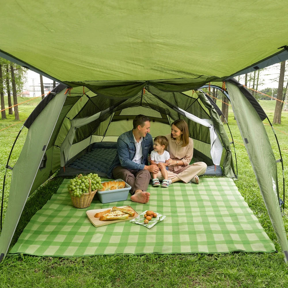 Night Cat 4 Person Family Tent With Porch Waterproof Camping