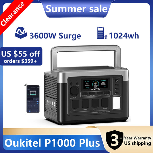 Oukitel P1000 Plus Portable Power Station For Home Backup